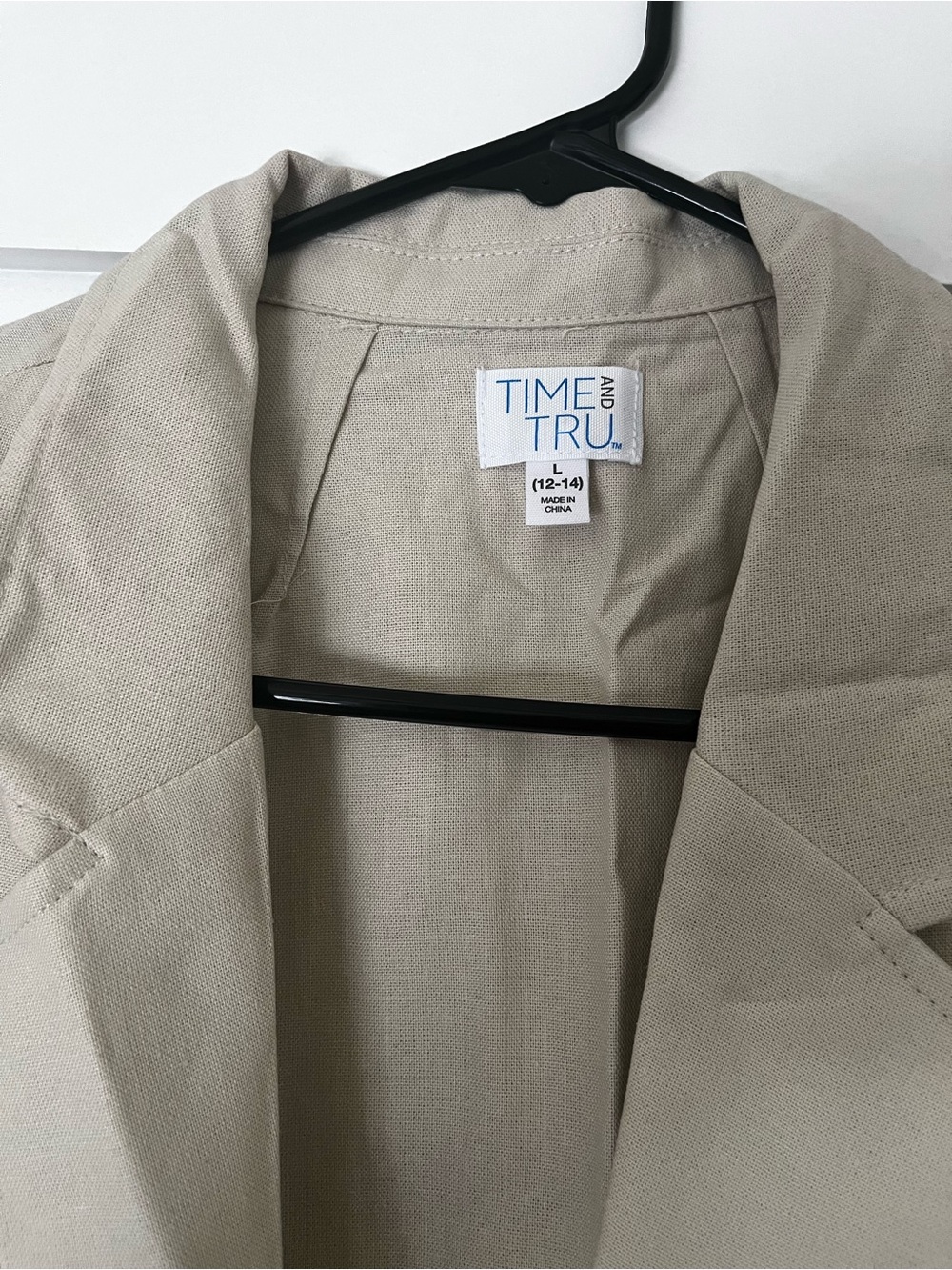 Time and Tru Light Beige Women's Blazer Jacket